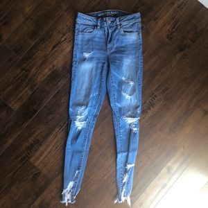 American Eagle Raw Hem Jeans